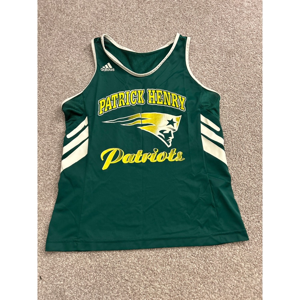 Adidas Patrick Henry Patriots Jersey Medium Green‎ Good Racerback AK4001